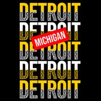 Detroit Michigan Typography Tall T-Shirt