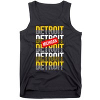 Detroit Michigan Typography Tank Top