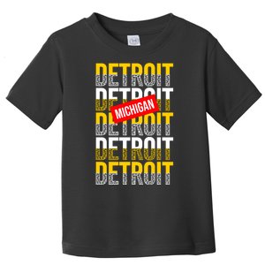 Detroit Michigan Typography Toddler T-Shirt