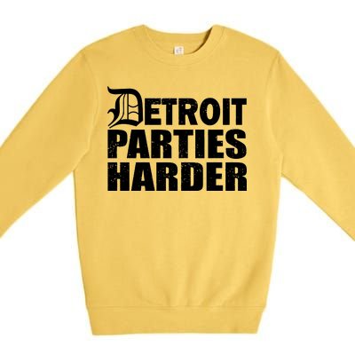 Detroit Parties Harder Premium Crewneck Sweatshirt