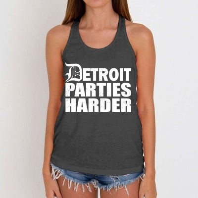 Detroit Parties Harder Women's Knotted Racerback Tank