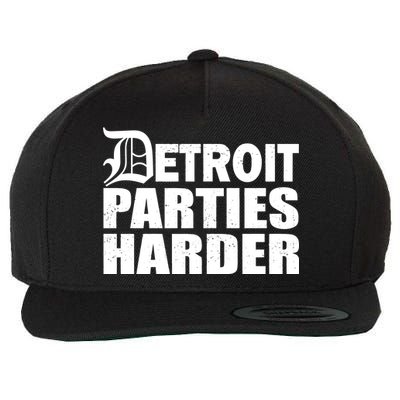 Detroit Parties Harder Wool Snapback Cap