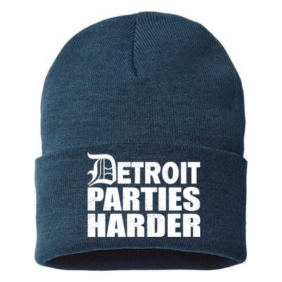 Detroit Parties Harder Sustainable Knit Beanie