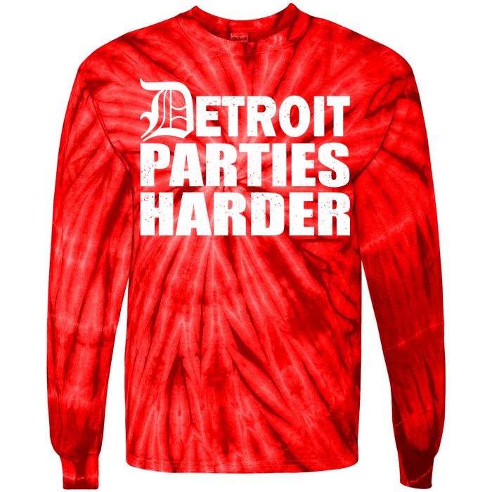 Detroit Parties Harder Tie-Dye Long Sleeve Shirt