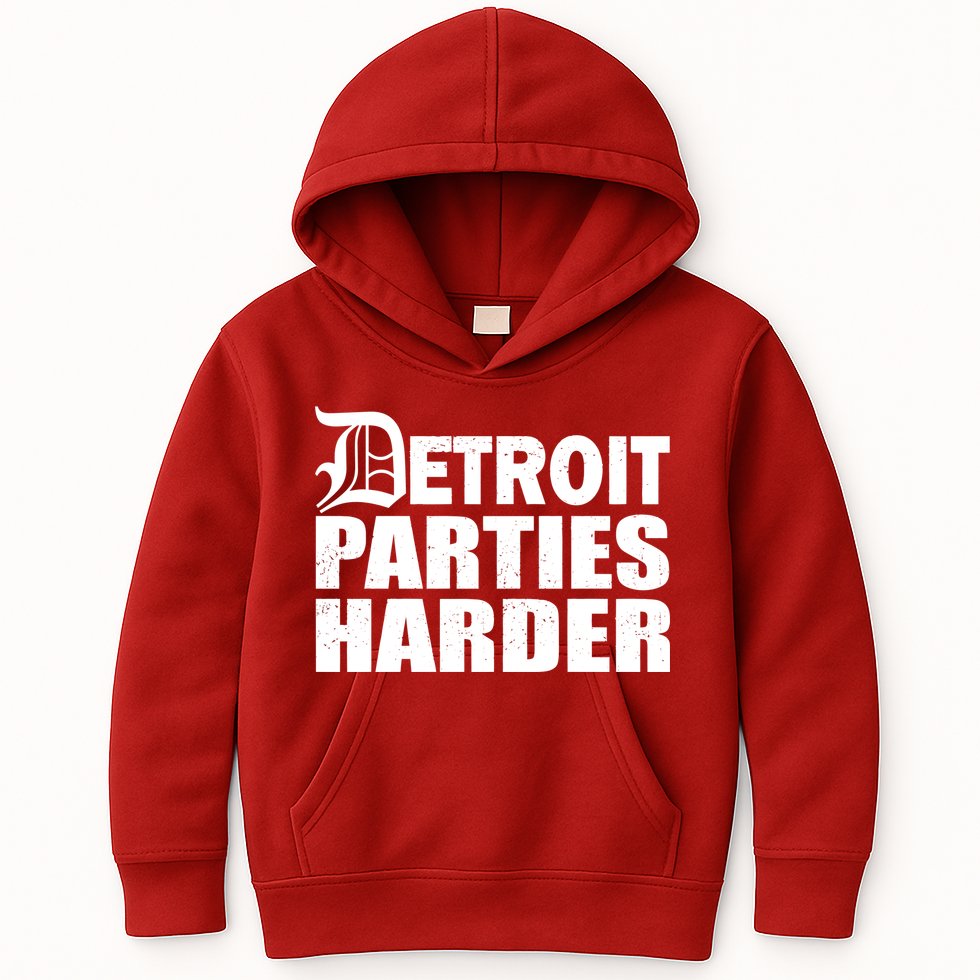 Detroit Parties Harder Kids Hoodie