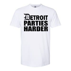 Detroit Parties Harder Softstyle CVC T-Shirt