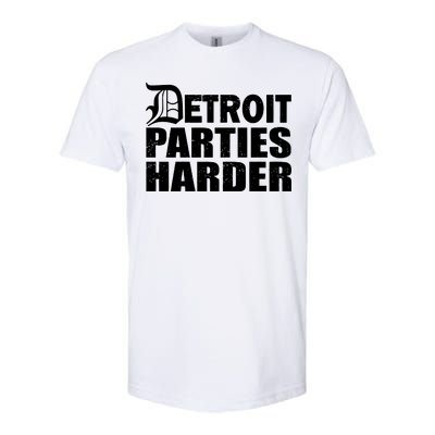 Detroit Parties Harder Softstyle® CVC T-Shirt