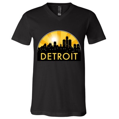 Detroit Record Logo V-Neck T-Shirt