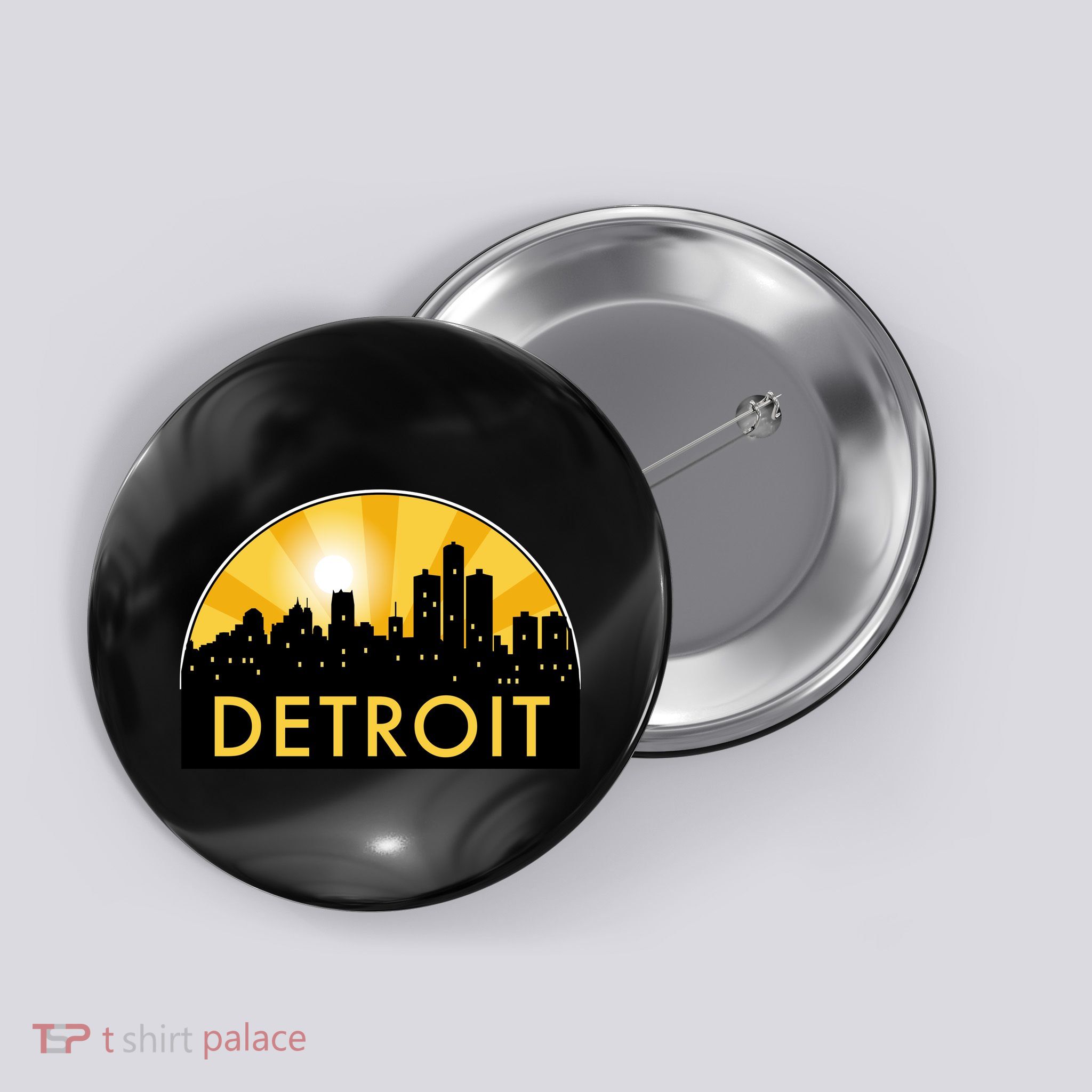 Detroit Record Logo Button