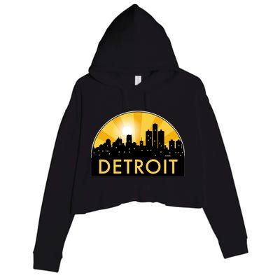 Detroit Record Logo Crop Fleece Hoodie