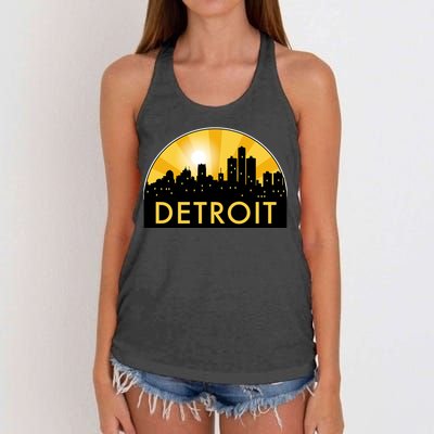 Detroit Record Logo Women's Knotted Racerback Tank