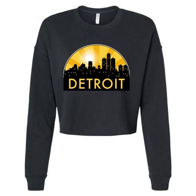 Detroit Record Logo Cropped Pullover Crew