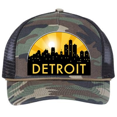 Detroit Record Logo Retro Rope Trucker Hat Cap