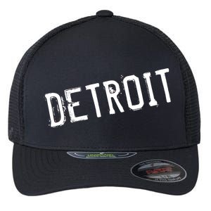 Detroit Retro Grunge Flexfit Unipanel Trucker Cap