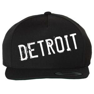 Detroit Retro Grunge Wool Snapback Cap