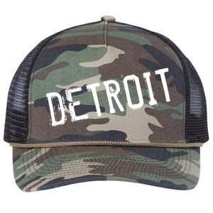 Detroit Retro Grunge Retro Rope Trucker Hat Cap