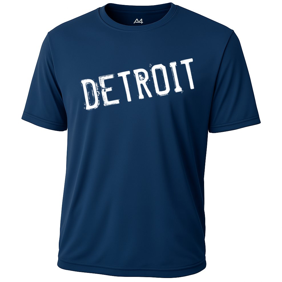 Detroit Retro Grunge Cooling Performance Crew T-Shirt