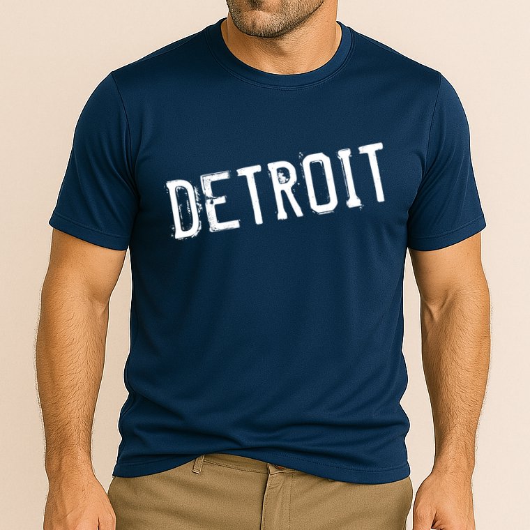 Detroit Retro Grunge Cooling Performance Crew T-Shirt