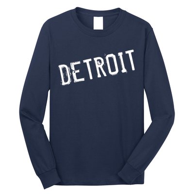 Detroit Retro Grunge Long Sleeve Shirt