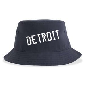 Detroit Retro Grunge Sustainable Bucket Hat