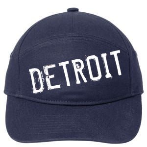 Detroit Retro Grunge 7-Panel Snapback Hat