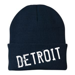 Detroit Retro Grunge Knit Cap Winter Beanie