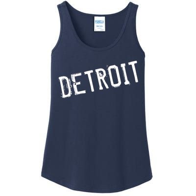 Detroit Retro Grunge Ladies Essential Tank