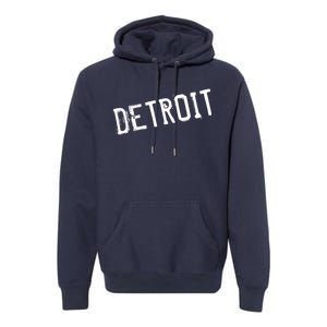 Detroit Retro Grunge Premium Hoodie