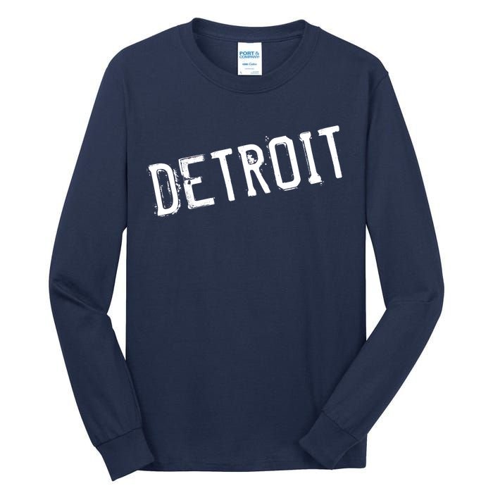 Detroit Retro Grunge Tall Long Sleeve T-Shirt