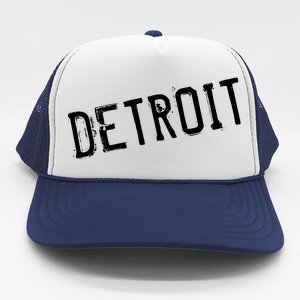 Detroit Retro Grunge Trucker Hat