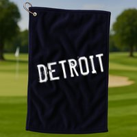 Detroit Retro Grunge Golf Towel