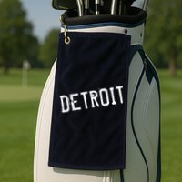 Detroit Retro Grunge Golf Towel