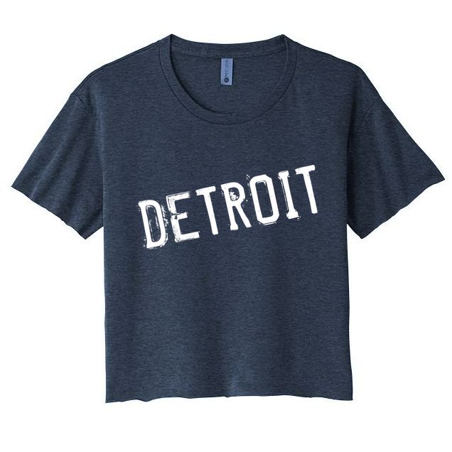 Detroit Retro Grunge Crop Top