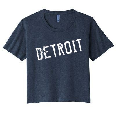 Detroit Retro Grunge Women's Crop Top Tee