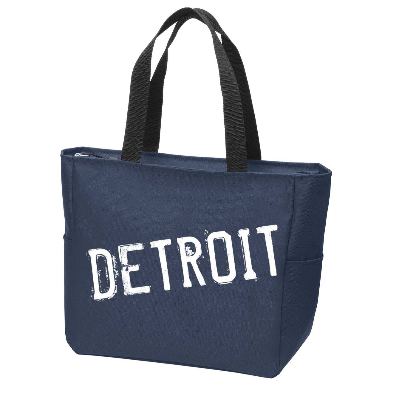 Detroit Retro Grunge Zip Tote Bag