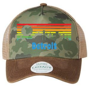 Detroit Retro Skyline Legacy Tie Dye Trucker Hat