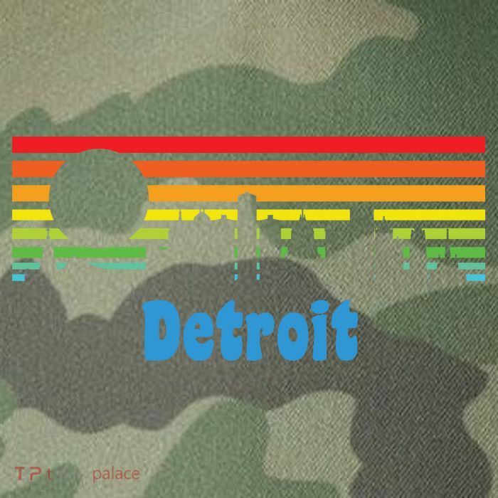 Detroit Retro Skyline Legacy Tie Dye Trucker Hat
