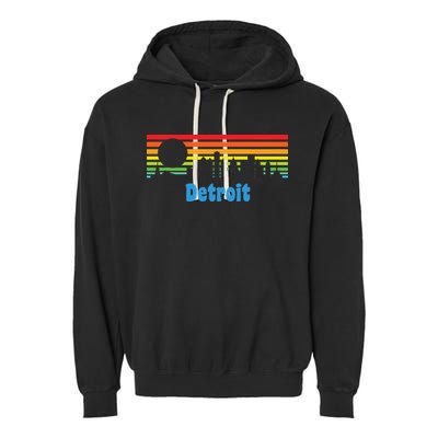 Detroit Retro Skyline Garment-Dyed Fleece Hoodie