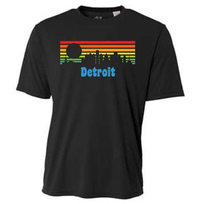 Detroit Retro Skyline Cooling Performance Crew T-Shirt