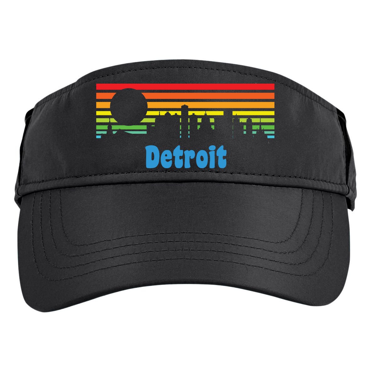 Detroit Retro Skyline Adult Drive Performance Visor