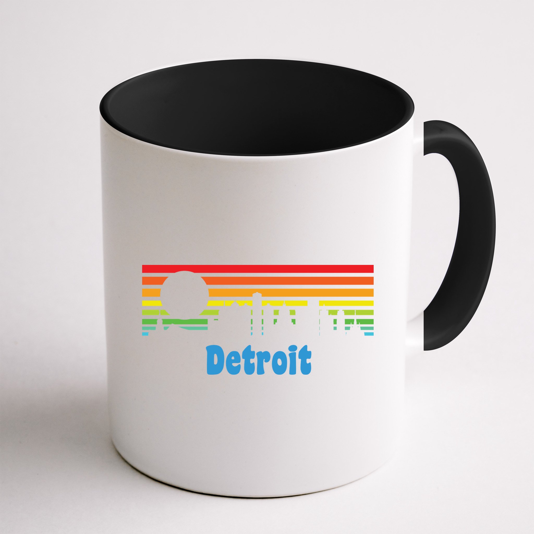 Detroit Retro Skyline Mug