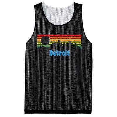 Detroit Retro Skyline Mesh Reversible Basketball Jersey Tank