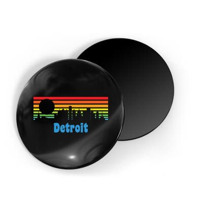 Detroit Retro Skyline Magnet