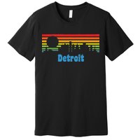 Detroit Retro Skyline Premium T-Shirt