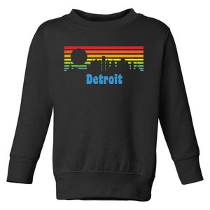 Detroit Retro Skyline Toddler Sweatshirt