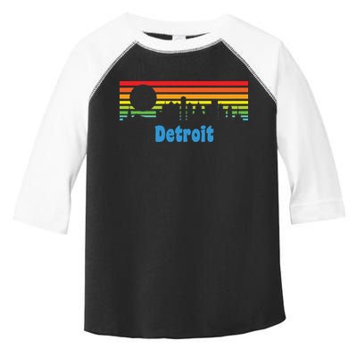 Detroit Retro Skyline Toddler Fine Jersey T-Shirt