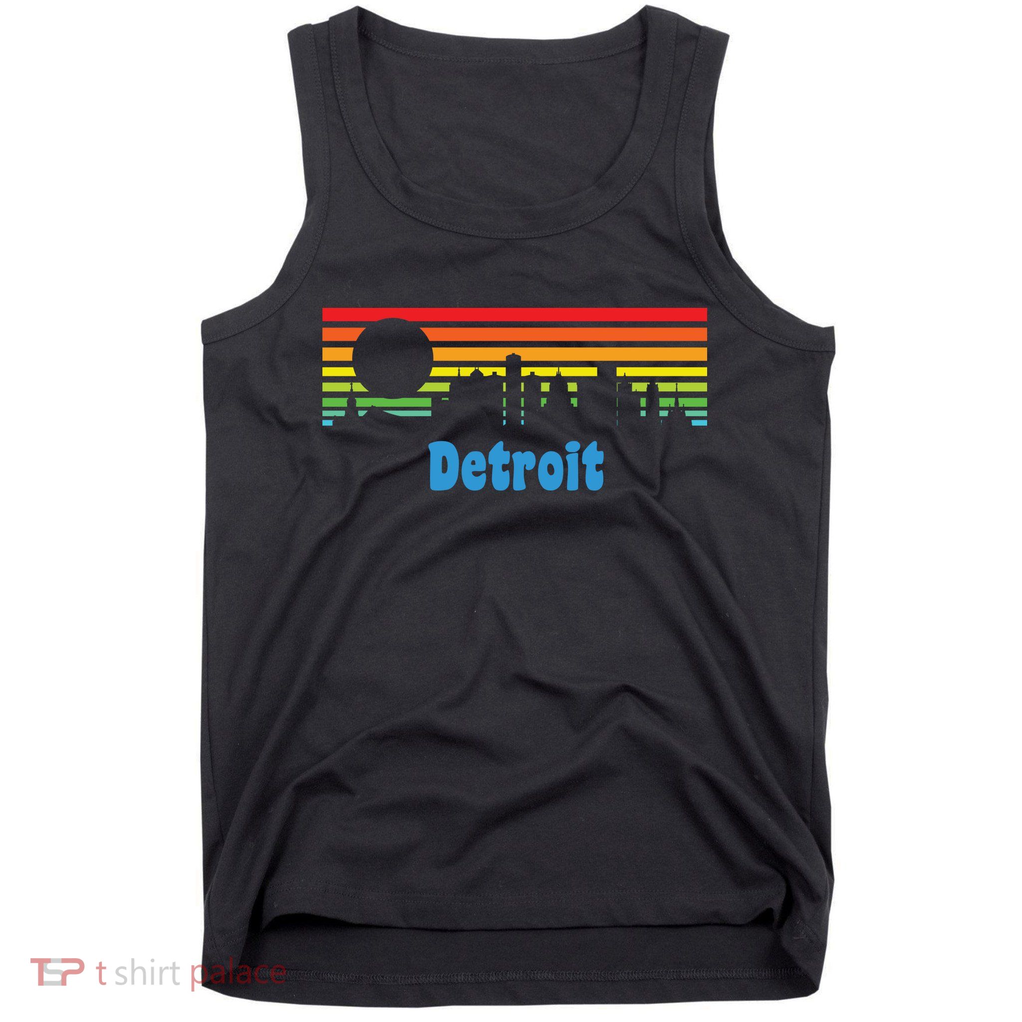 Detroit Retro Skyline Tank Top