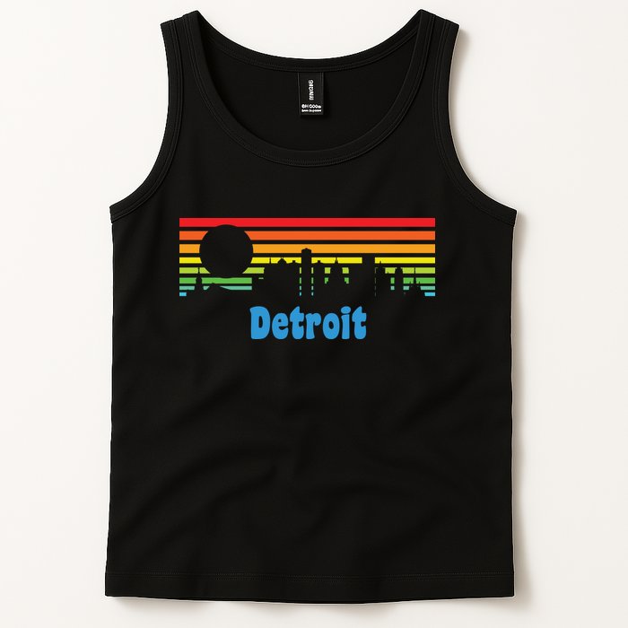 Detroit Retro Skyline Tank Top