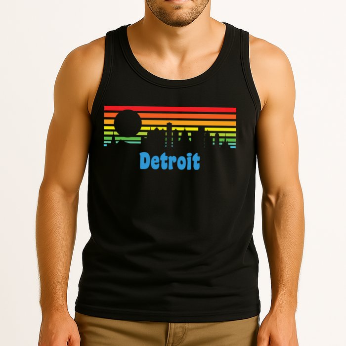 Detroit Retro Skyline Tank Top