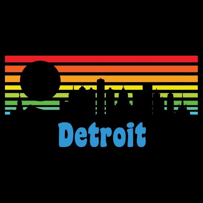 Detroit Retro Skyline Tank Top